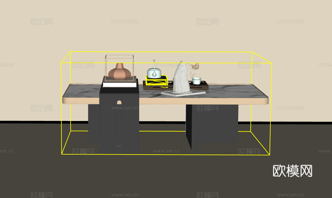 茶几su模型