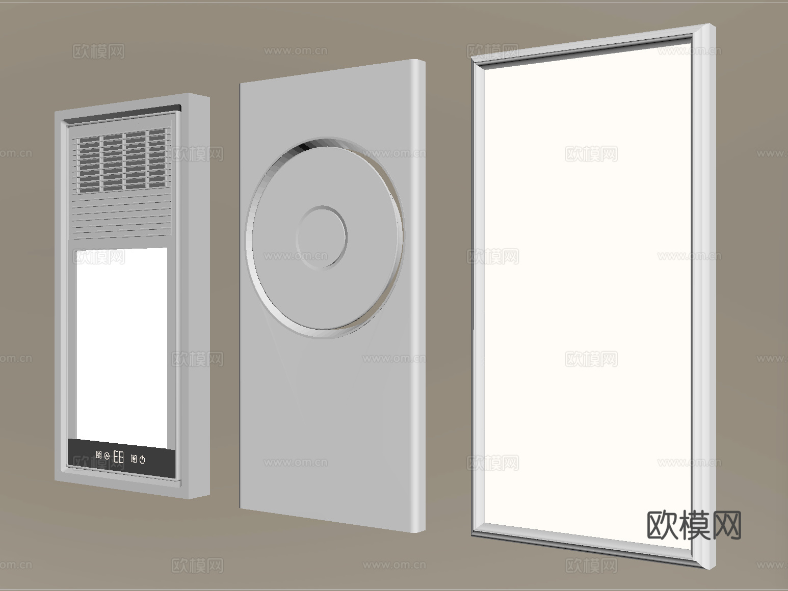 现代浴霸 集成浴霸 风暖浴霸灯 取暖器su模型