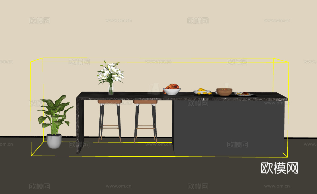 餐桌椅su模型