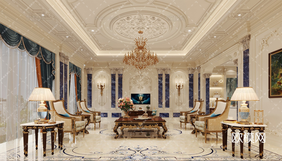 欧式室内施工图cad施工图