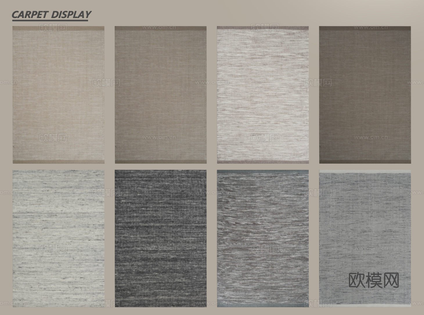 现代简约地毯 方形地毯 布艺地毯 客厅地毯 艺术地毯su模型