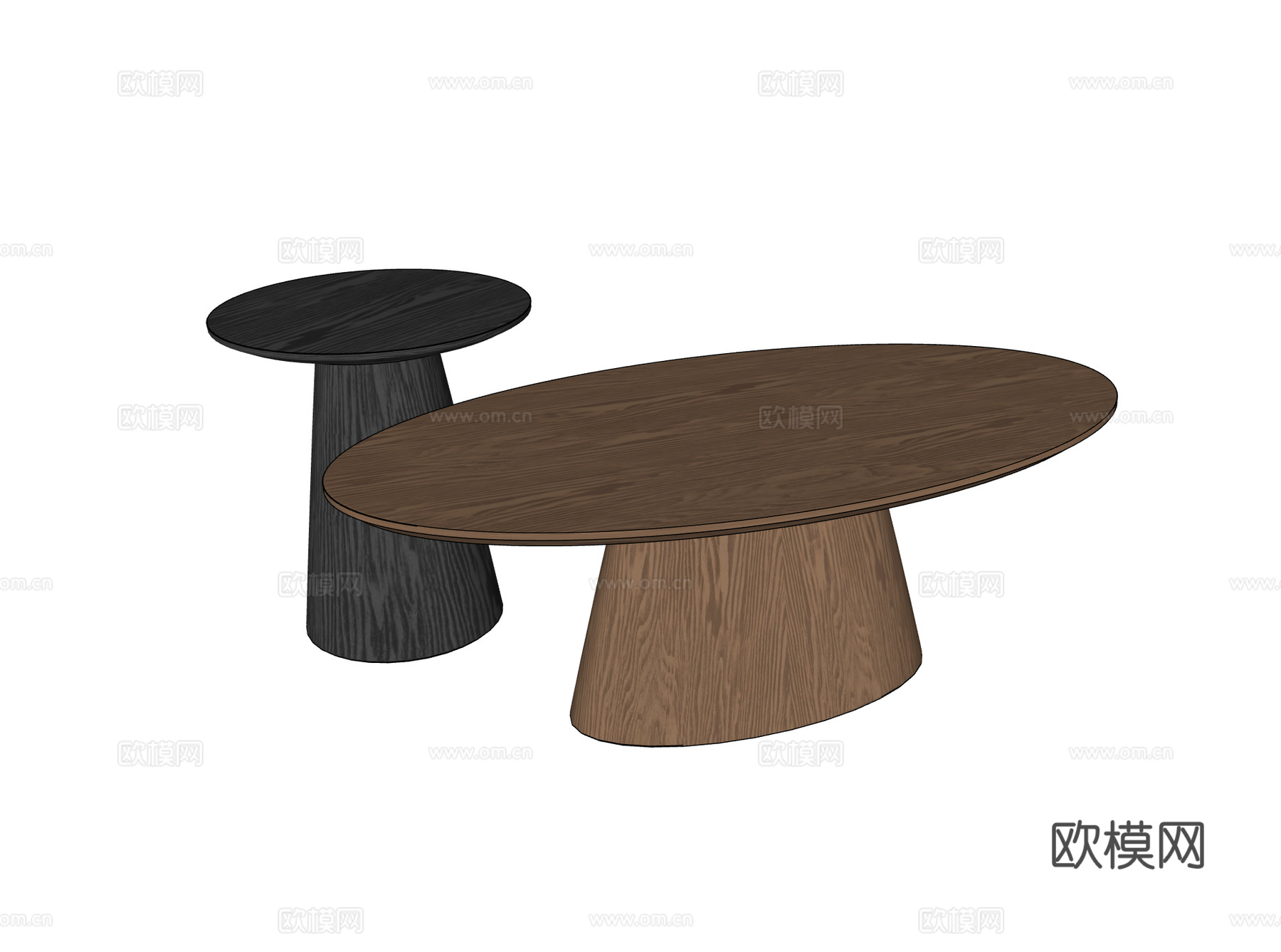 Divan北欧实木茶几 宋式茶几 实木茶几su模型
