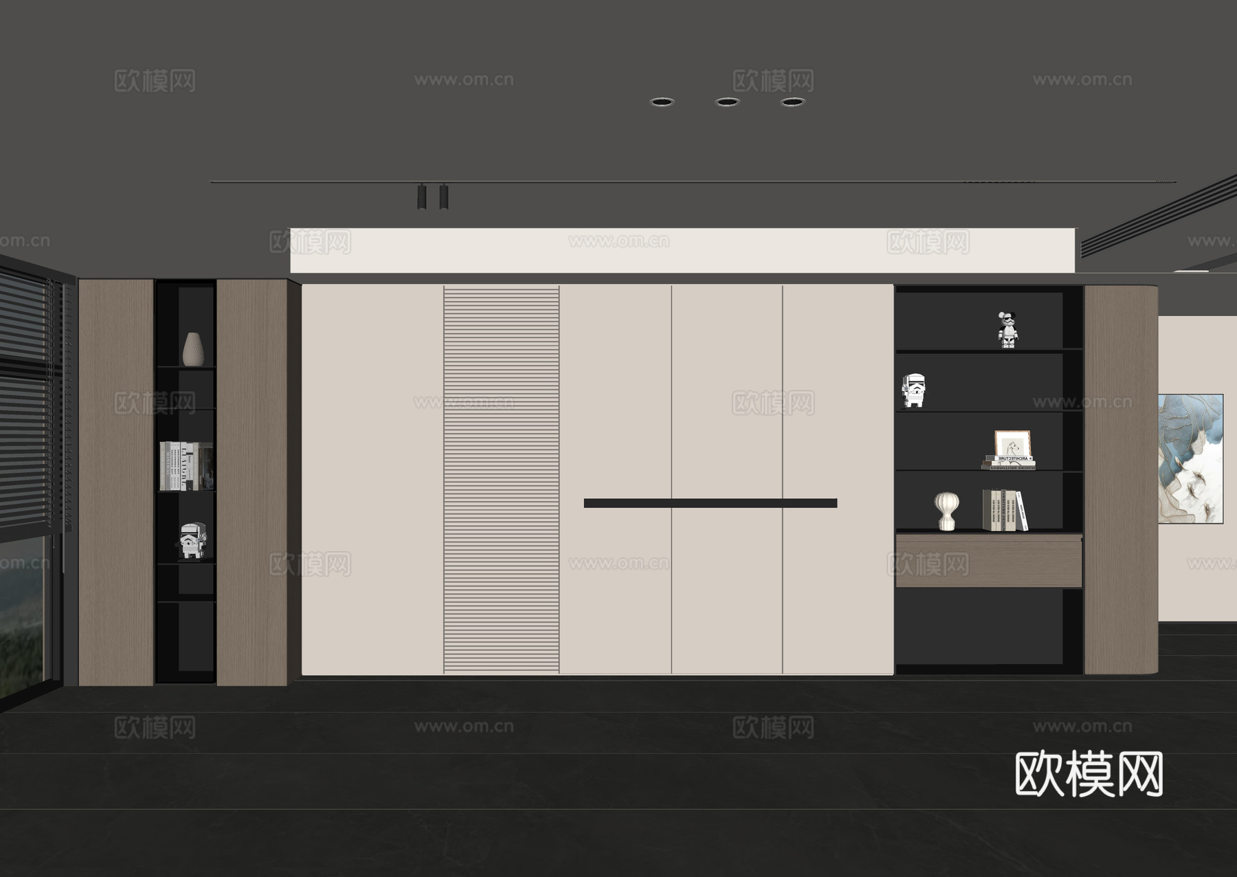 意式客厅 现代客厅 沙发背景墙 轻奢客厅 客厅背景su模型