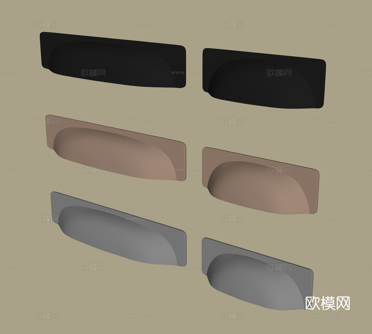 现代拉手 柜门拉手 床头柜拉手su模型