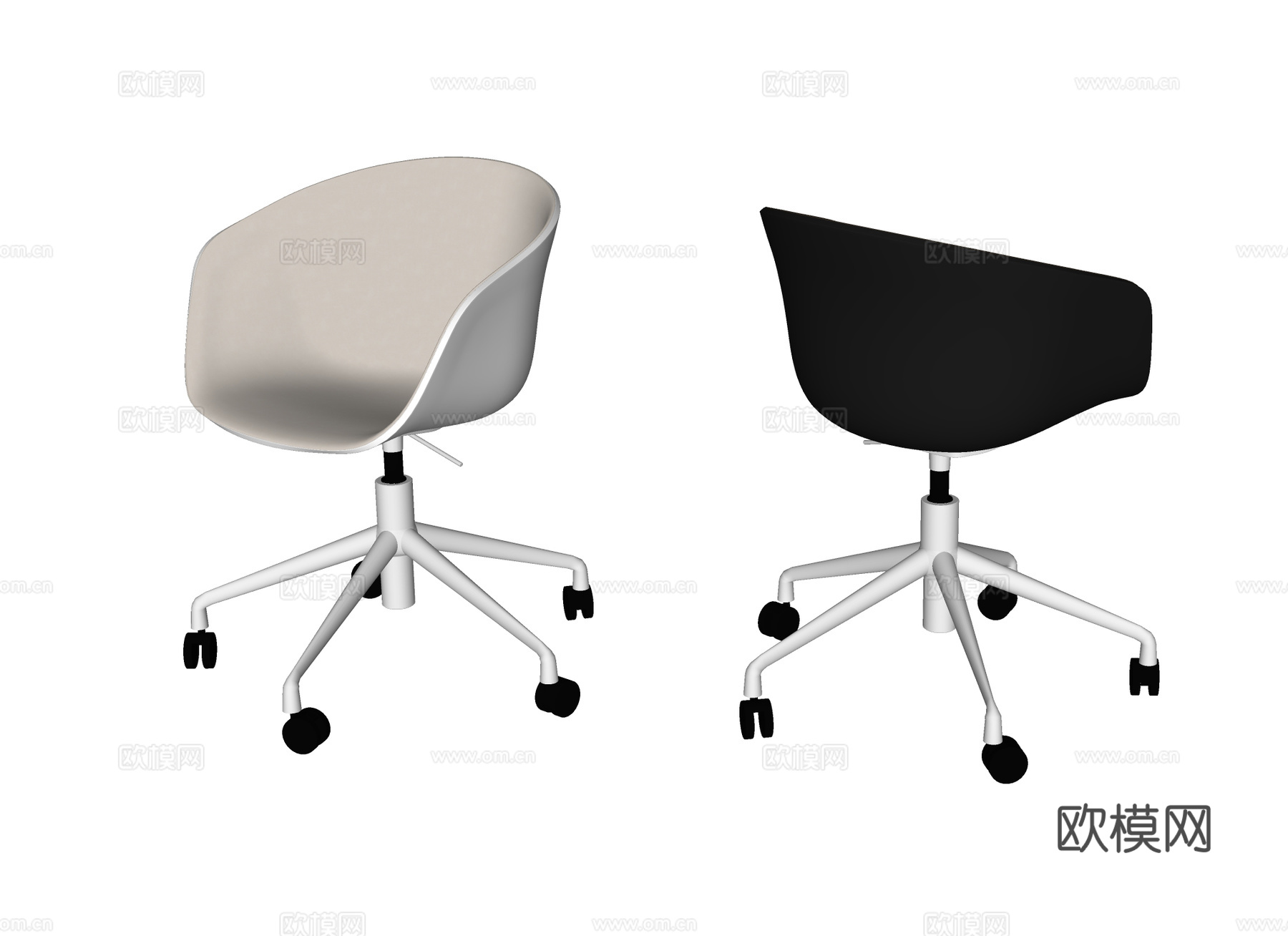现代办公椅 书椅su模型