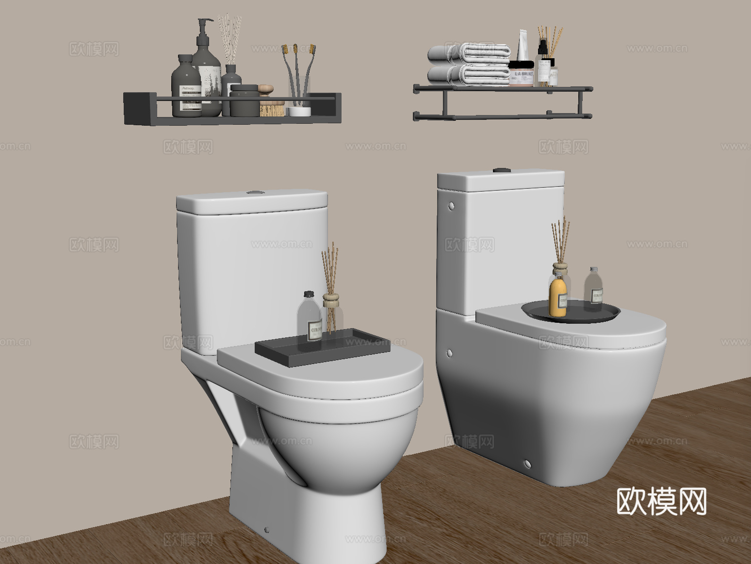 现代马桶 立式马桶 卫浴小件su模型