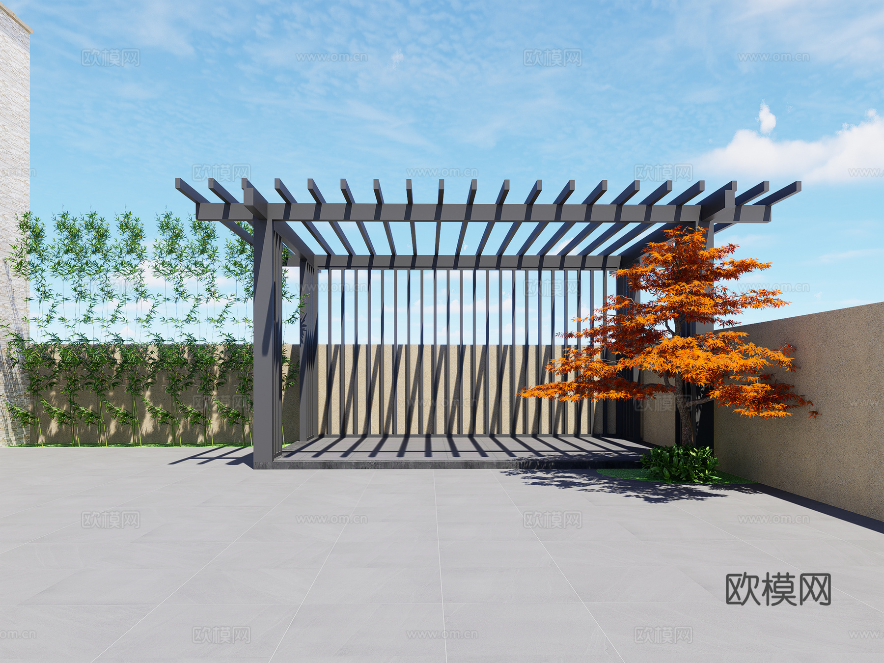 现代景观凉亭su模型