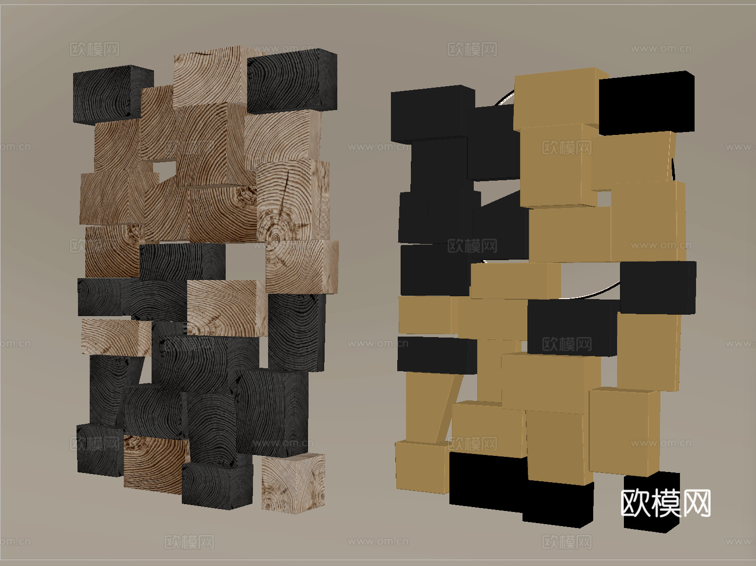 现代挂件 立体墙饰su模型