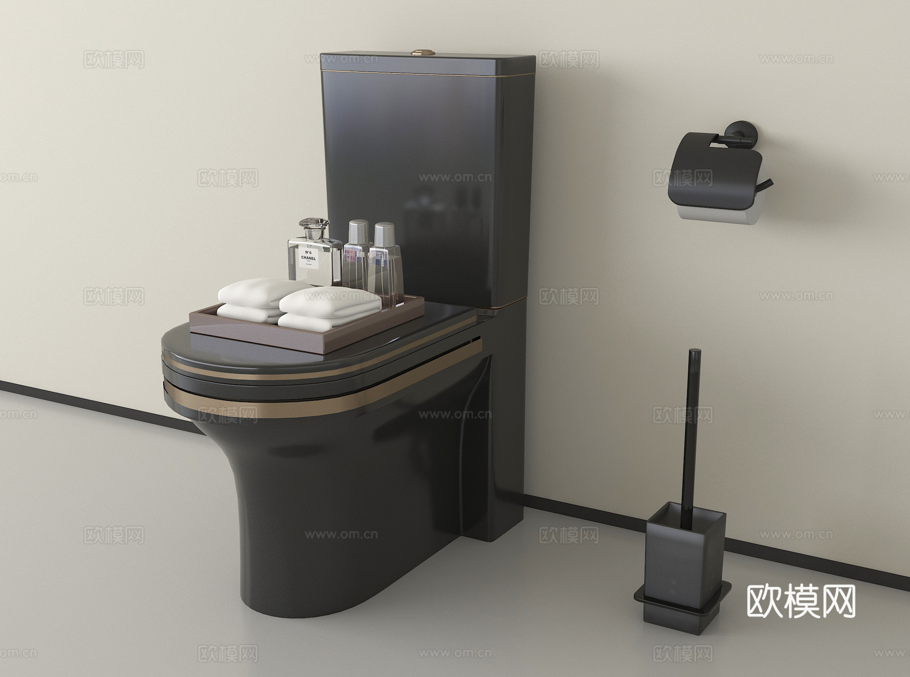 现代马桶 立式马桶 卫浴小件su模型
