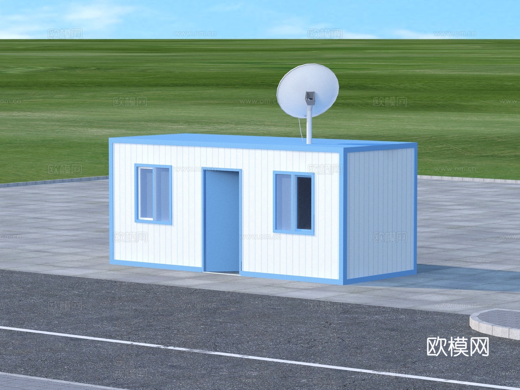 活动板房 施工板房 简易板房3d模型下载