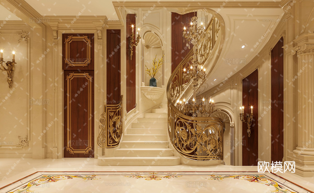 欧式室内施工图cad施工图