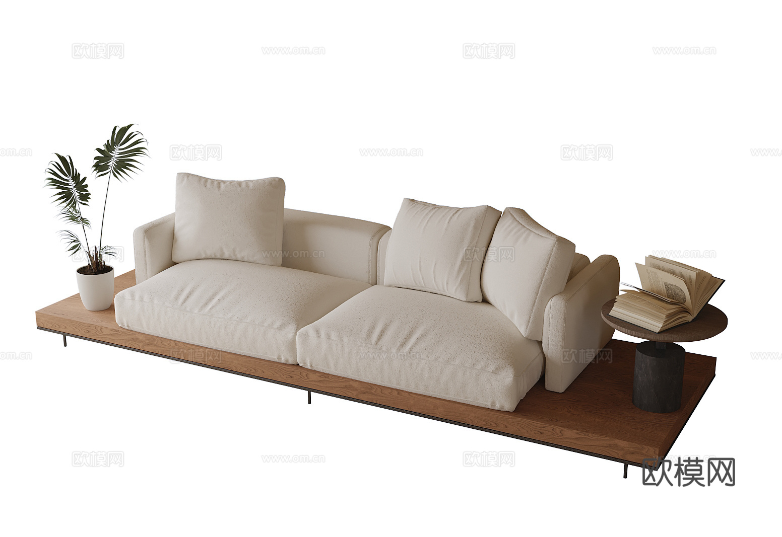现代双人沙发su模型