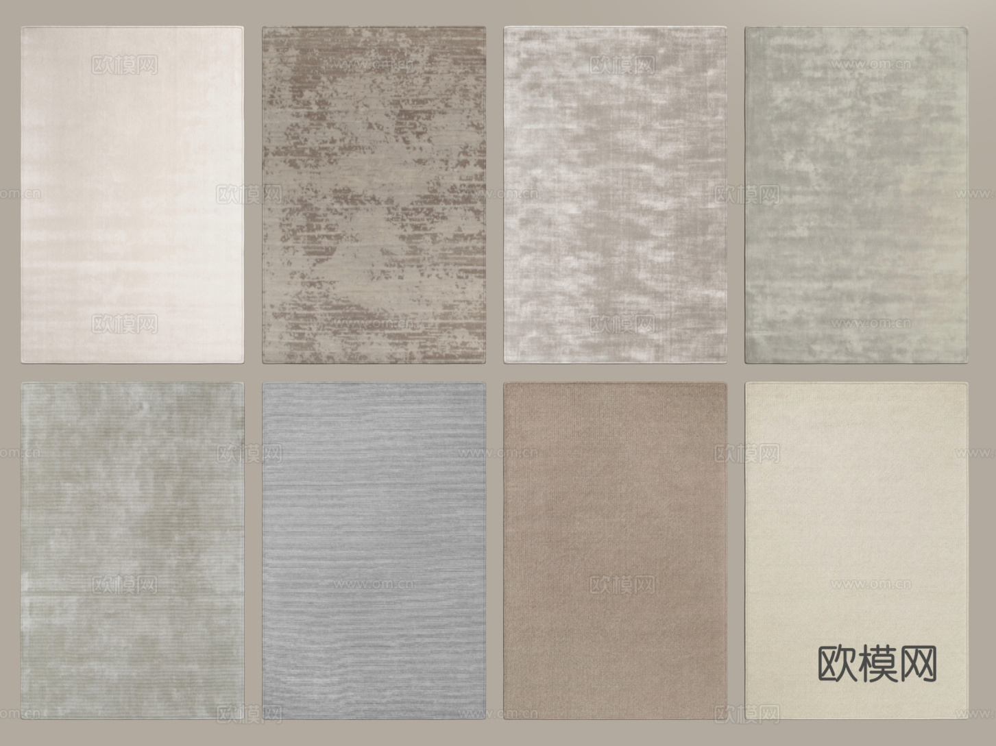 现代简约地毯 方形地毯 布艺地毯 客厅地毯 艺术地毯su模型下载（渲染图2）