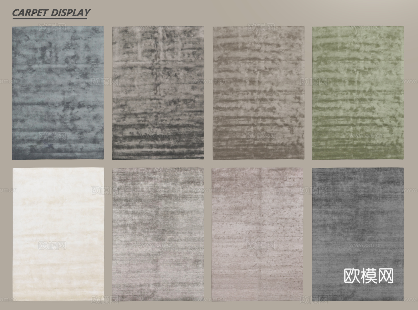 现代简约地毯 方形地毯 布艺地毯 客厅地毯 艺术地毯su模型