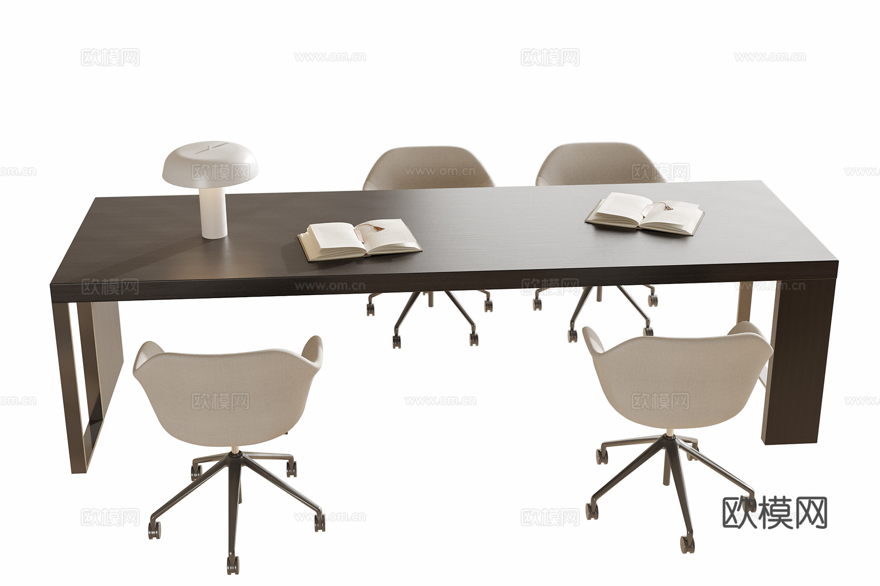 现代书桌椅 办公椅 会议桌椅su模型