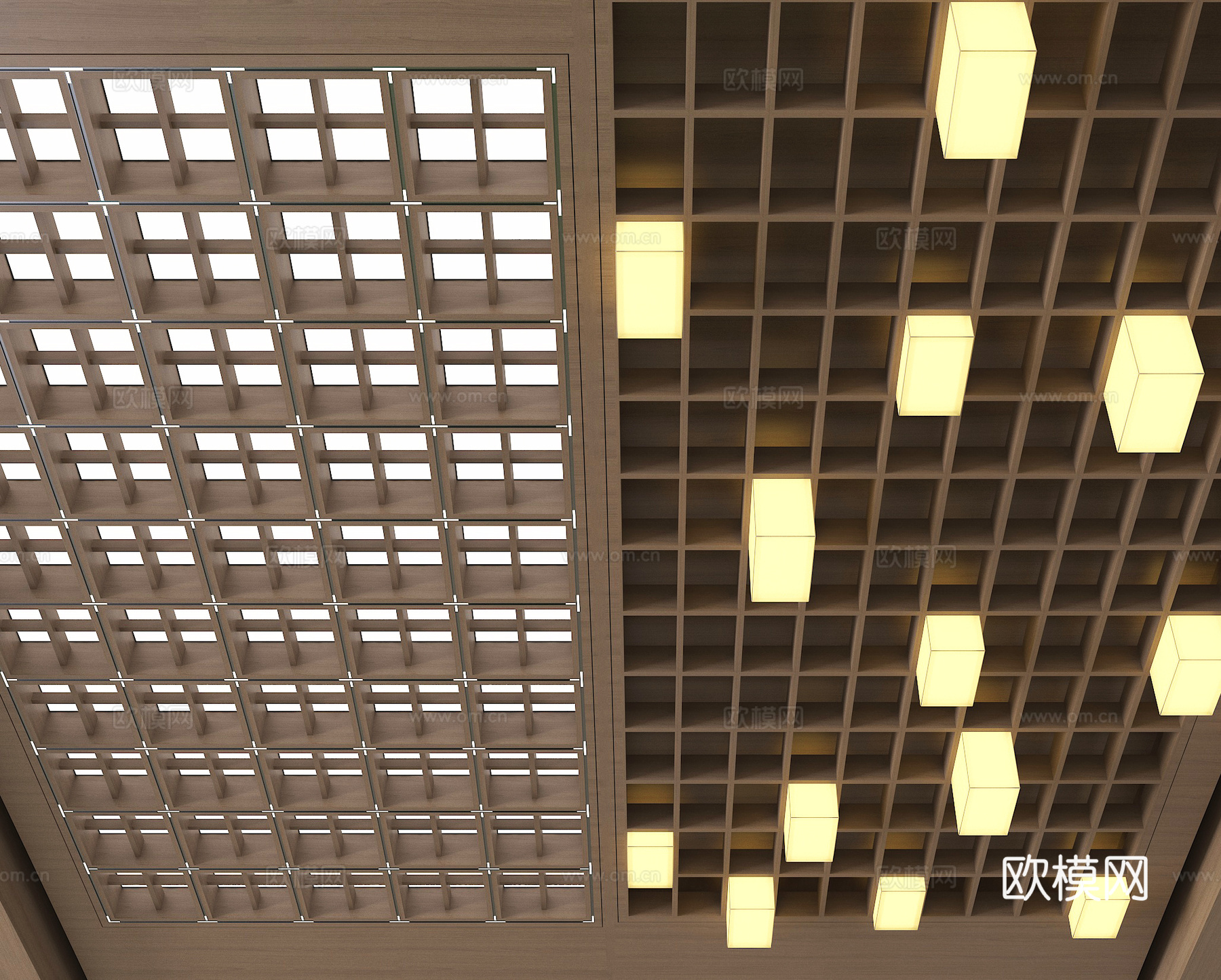 中式实木吊顶su模型