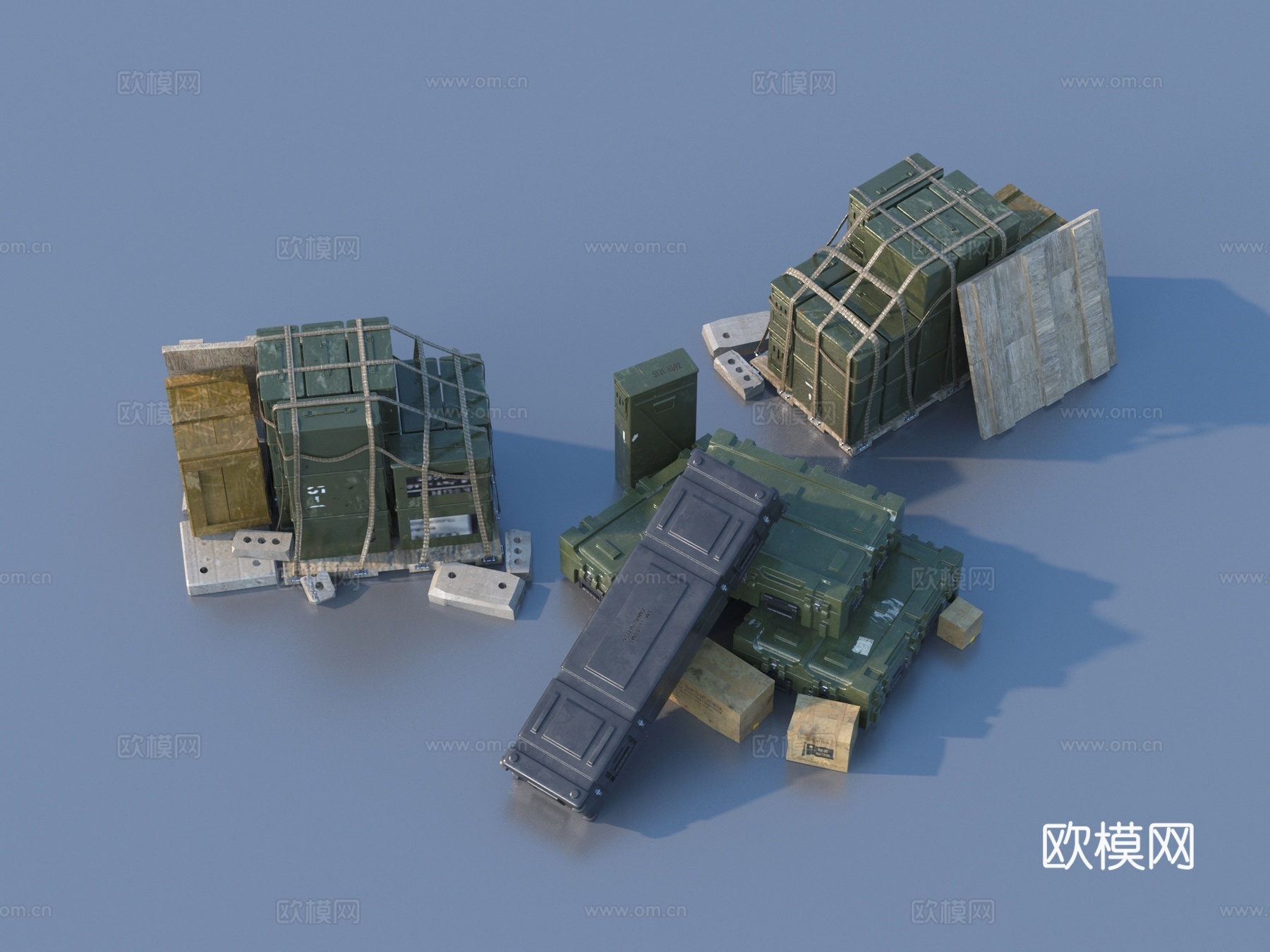 弹药箱 木箱3d模型下载