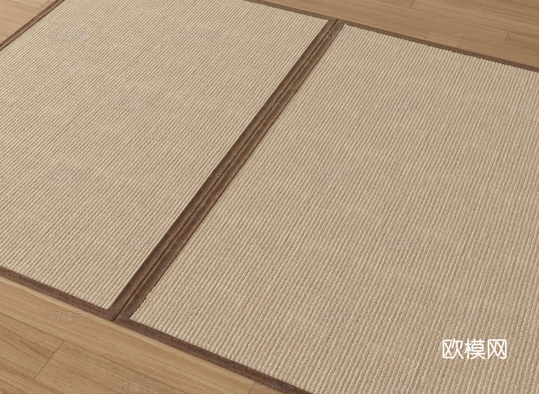 侘寂风地毯 方形地毯 编织地毯su模型