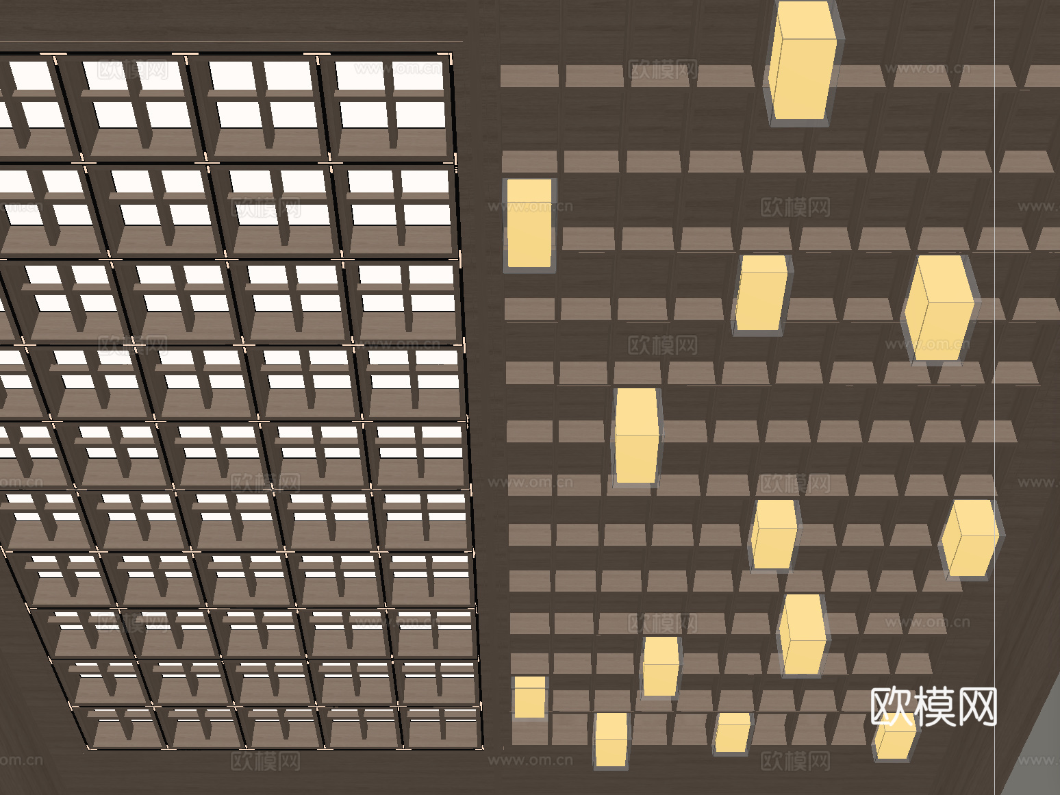 中式实木吊顶su模型