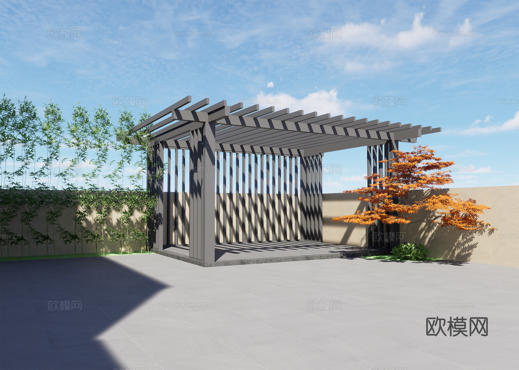 现代景观凉亭su模型