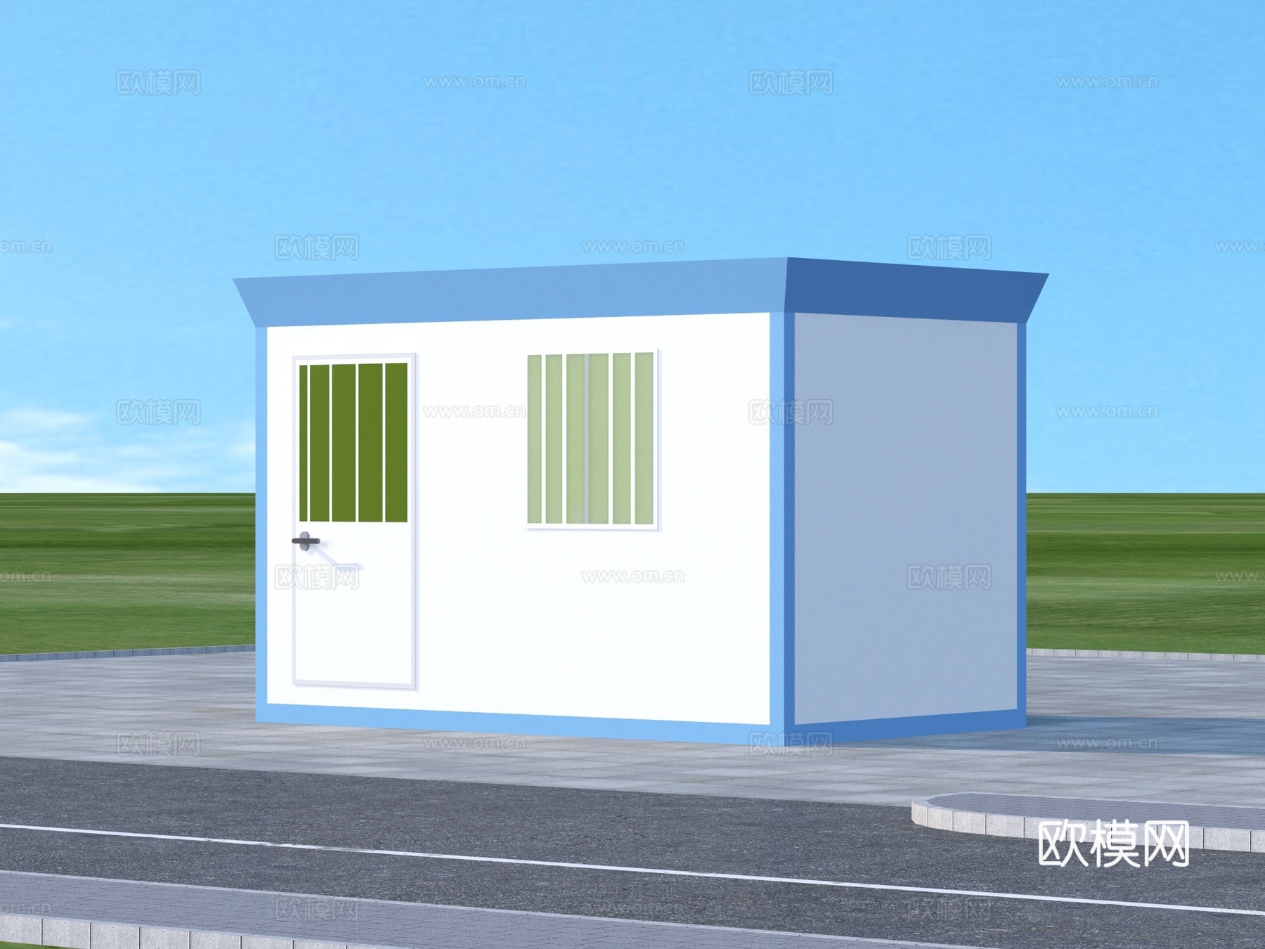 活动板房 施工板房 简易板房3d模型下载