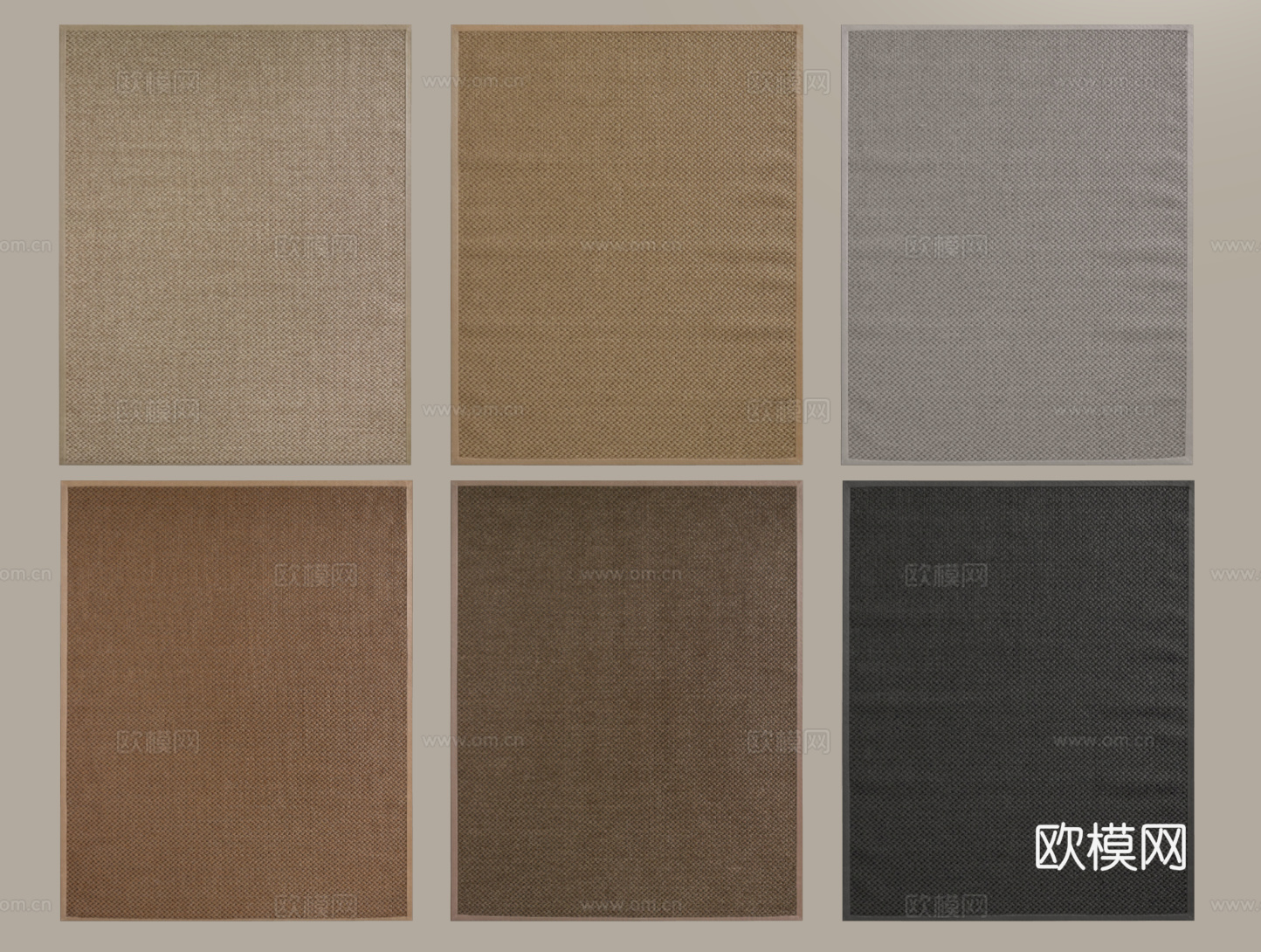 现代简约地毯 方形地毯 布艺地毯 客厅地毯 艺术地毯su模型