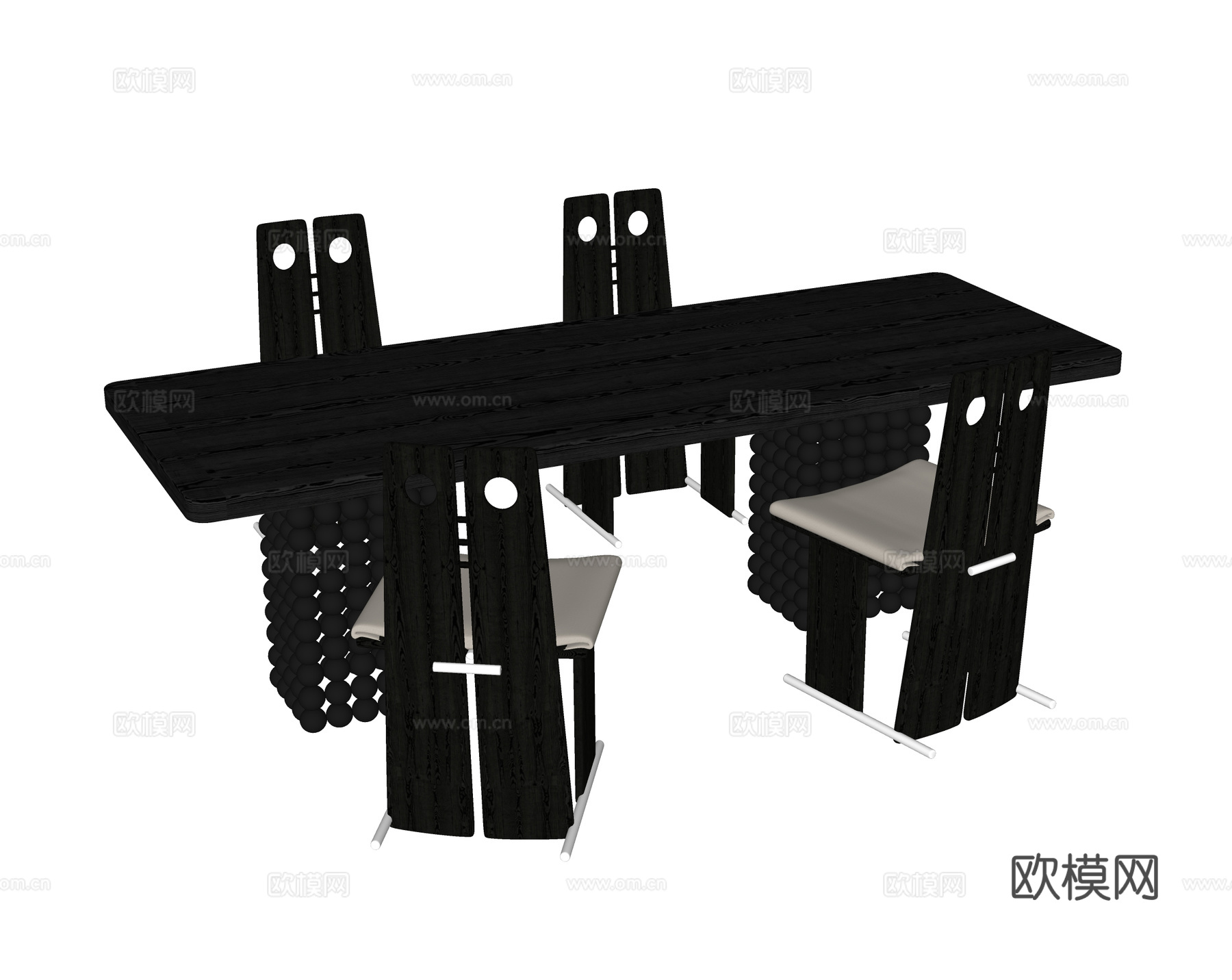 现代书桌椅 书椅su模型