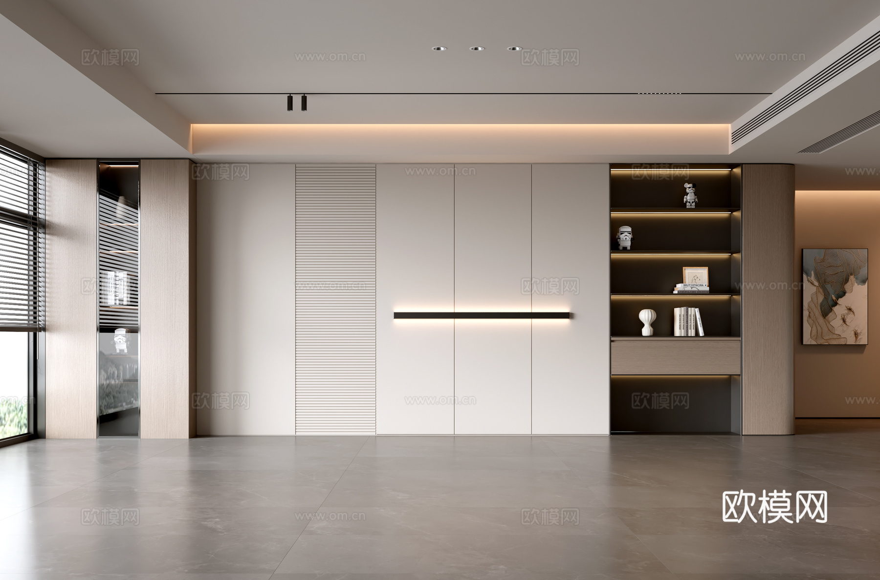 意式客厅 现代客厅 沙发背景墙 轻奢客厅 客厅背景su模型