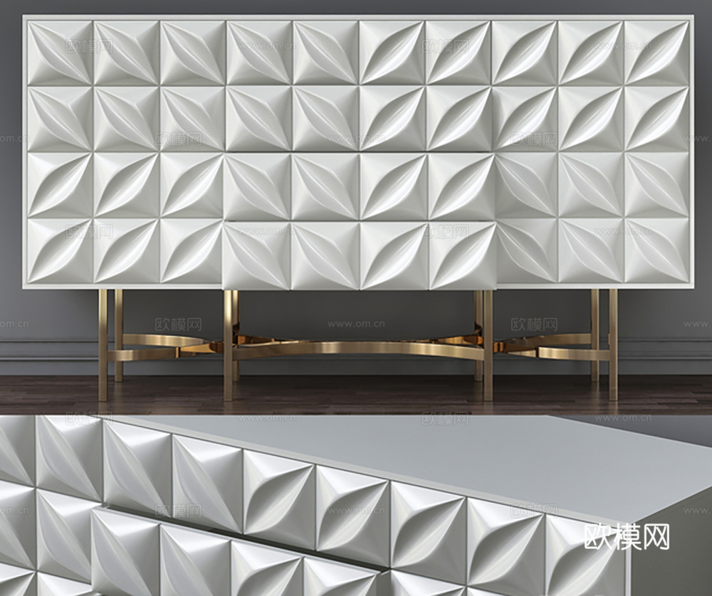 柜子 矮柜 边柜 玄关柜3d模型