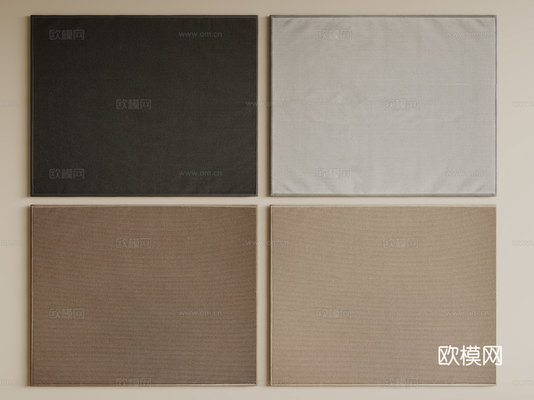 中式中古地毯 方形地毯 布艺地毯 茶室地毯 客厅地毯su模型