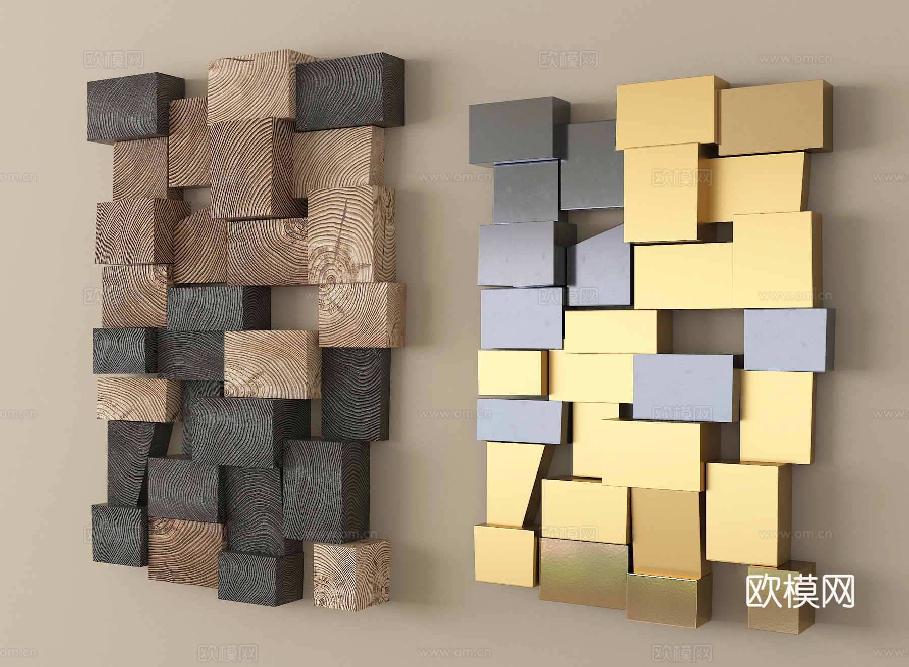 现代挂件 立体墙饰su模型