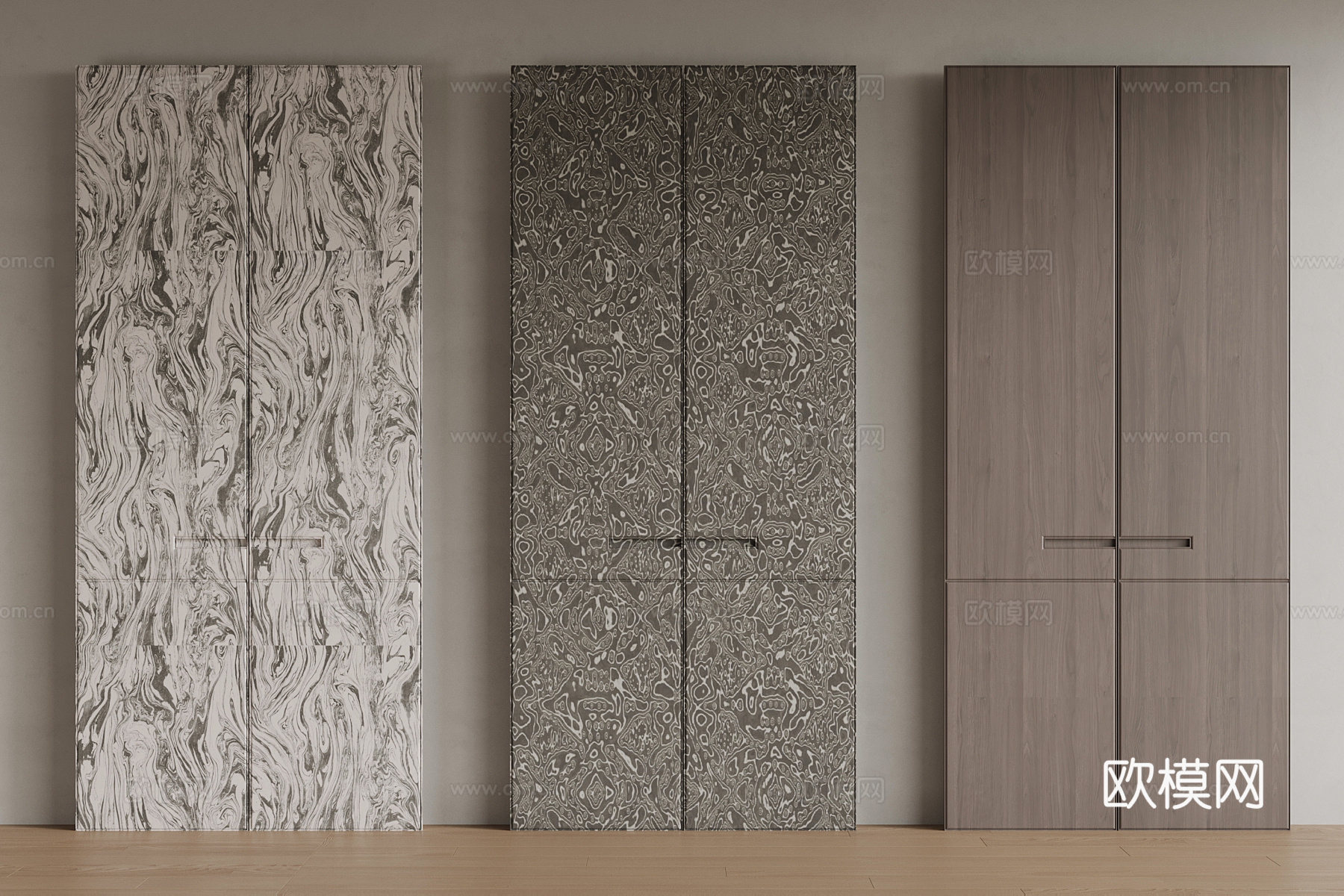 现代意式门板su模型