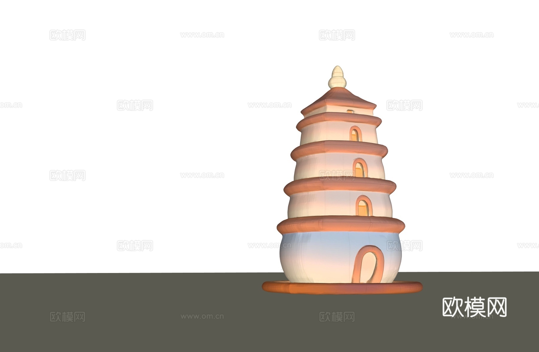 大雁塔艺术装置 国潮网红艺术装置 景观广场网红打卡 网红建筑su模型