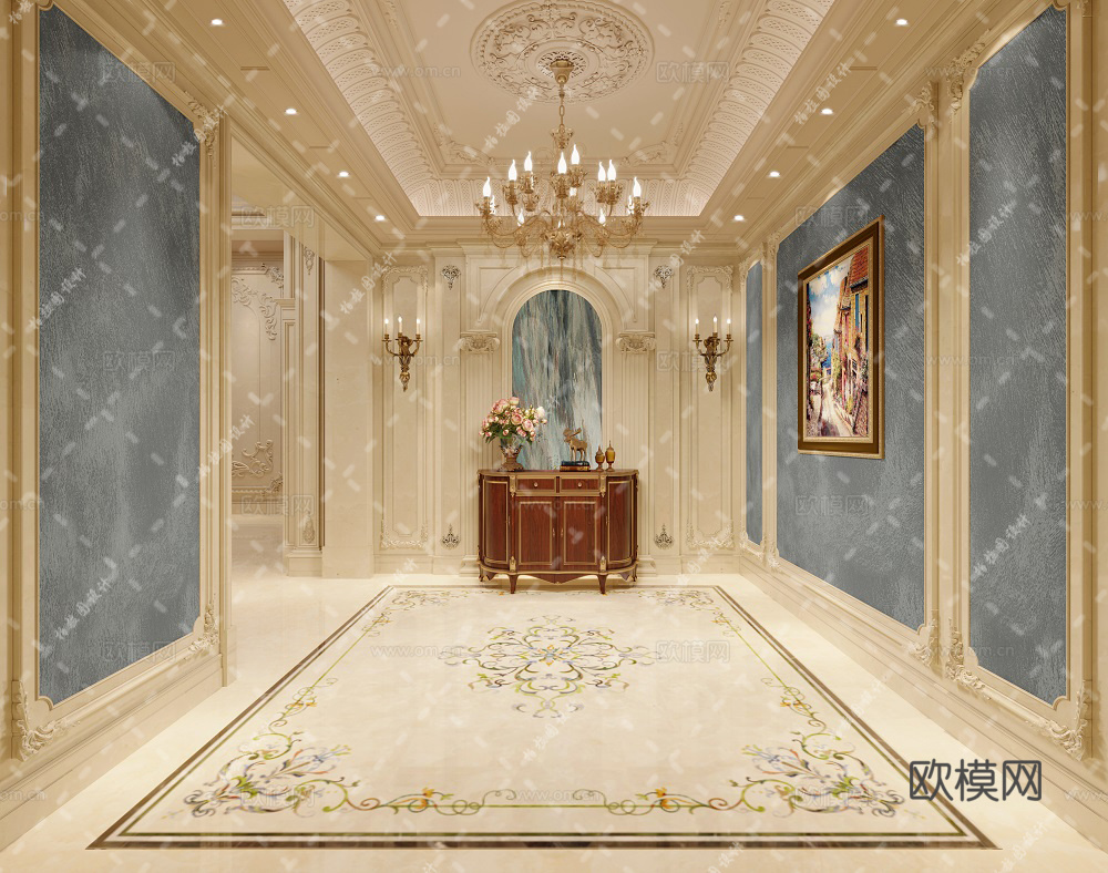 欧式室内施工图cad施工图