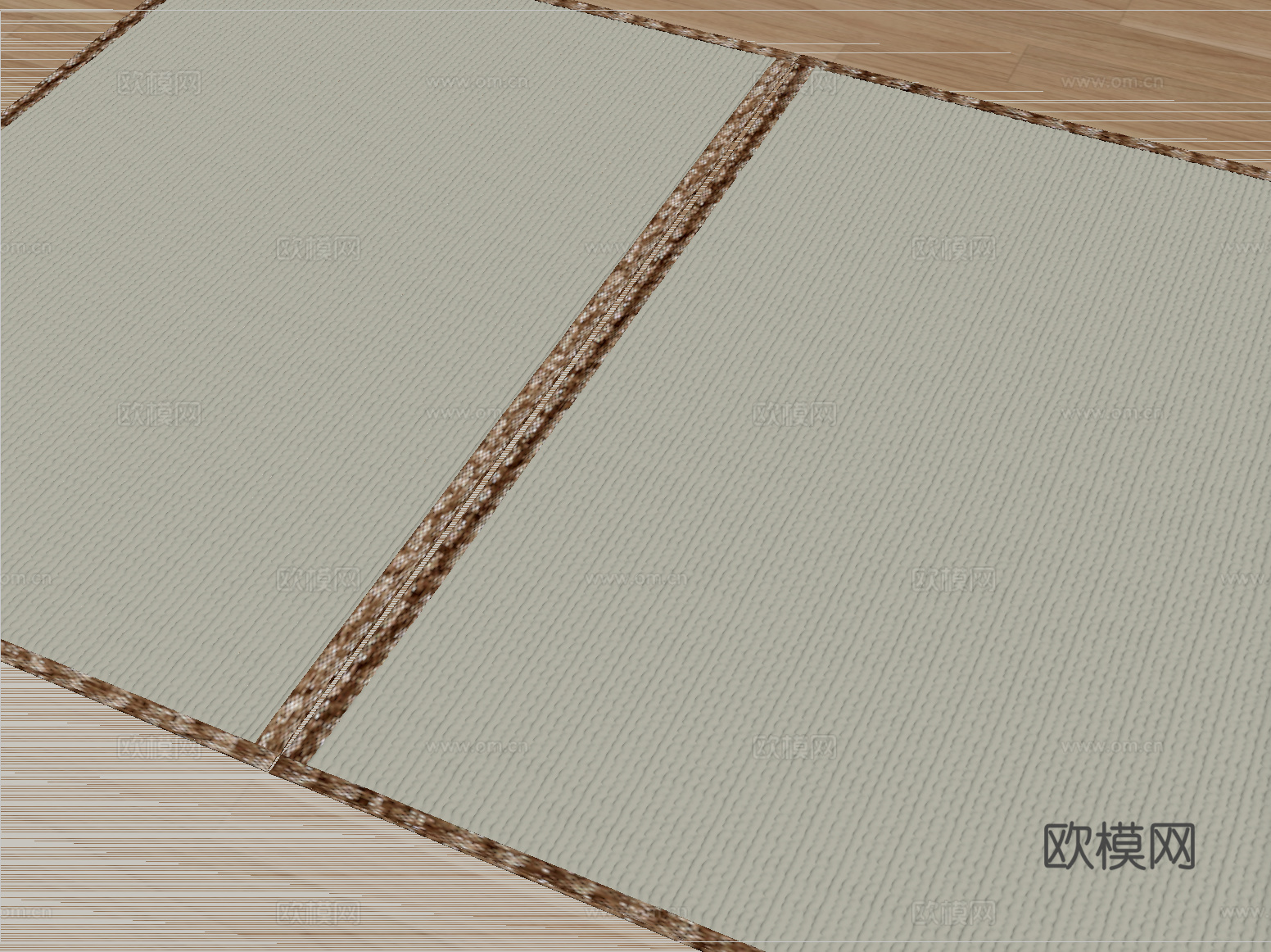 侘寂风地毯 方形地毯 编织地毯su模型