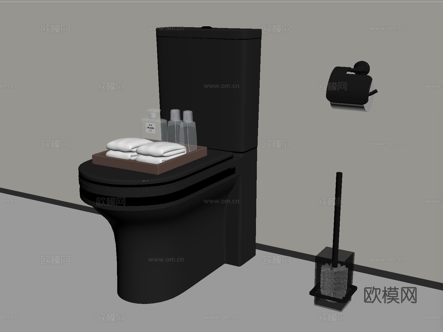 现代马桶 立式马桶 卫浴小件su模型
