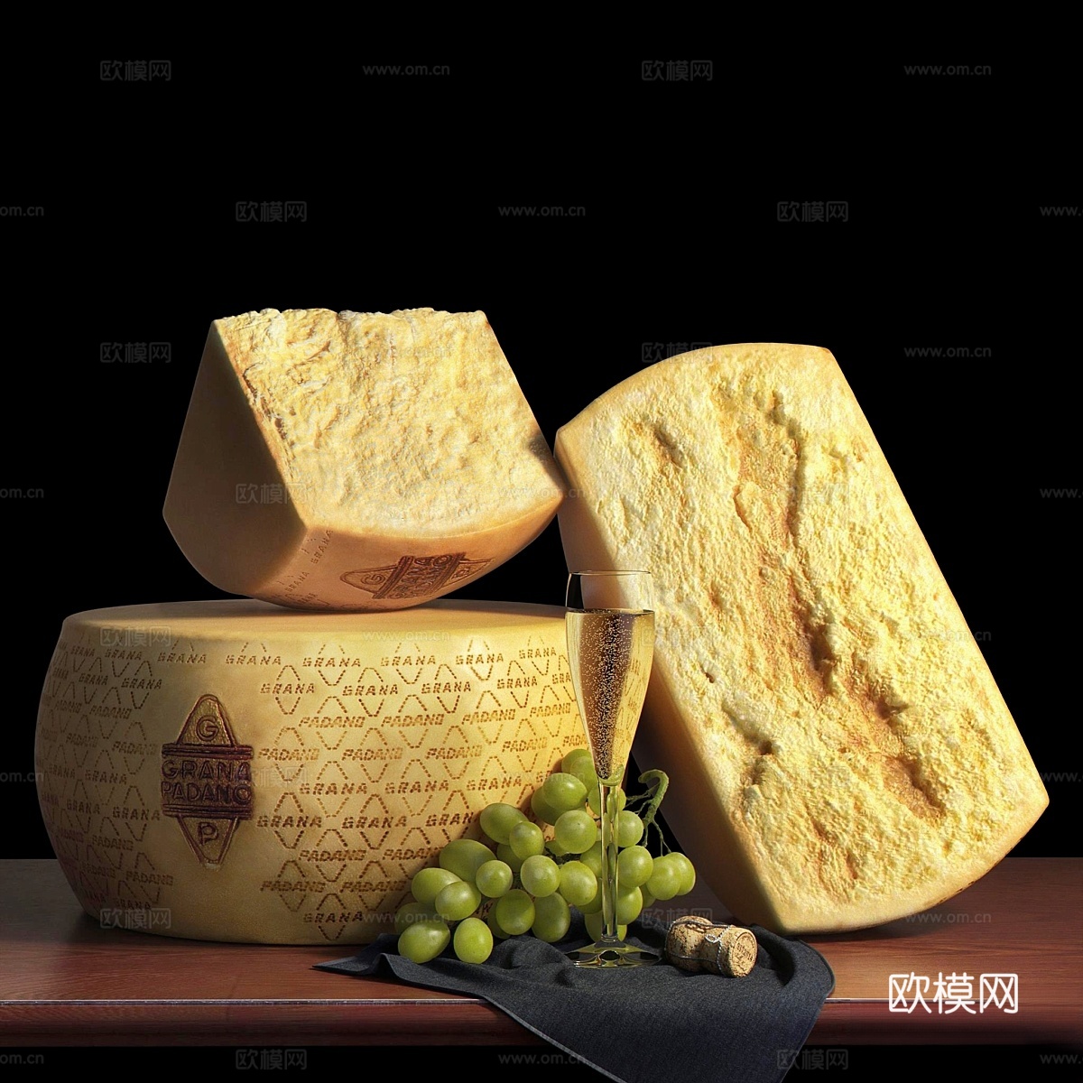 帕达诺干酪3d模型下载
