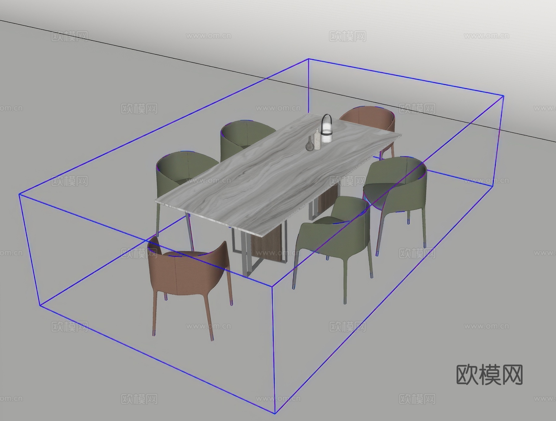 休闲桌椅su模型
