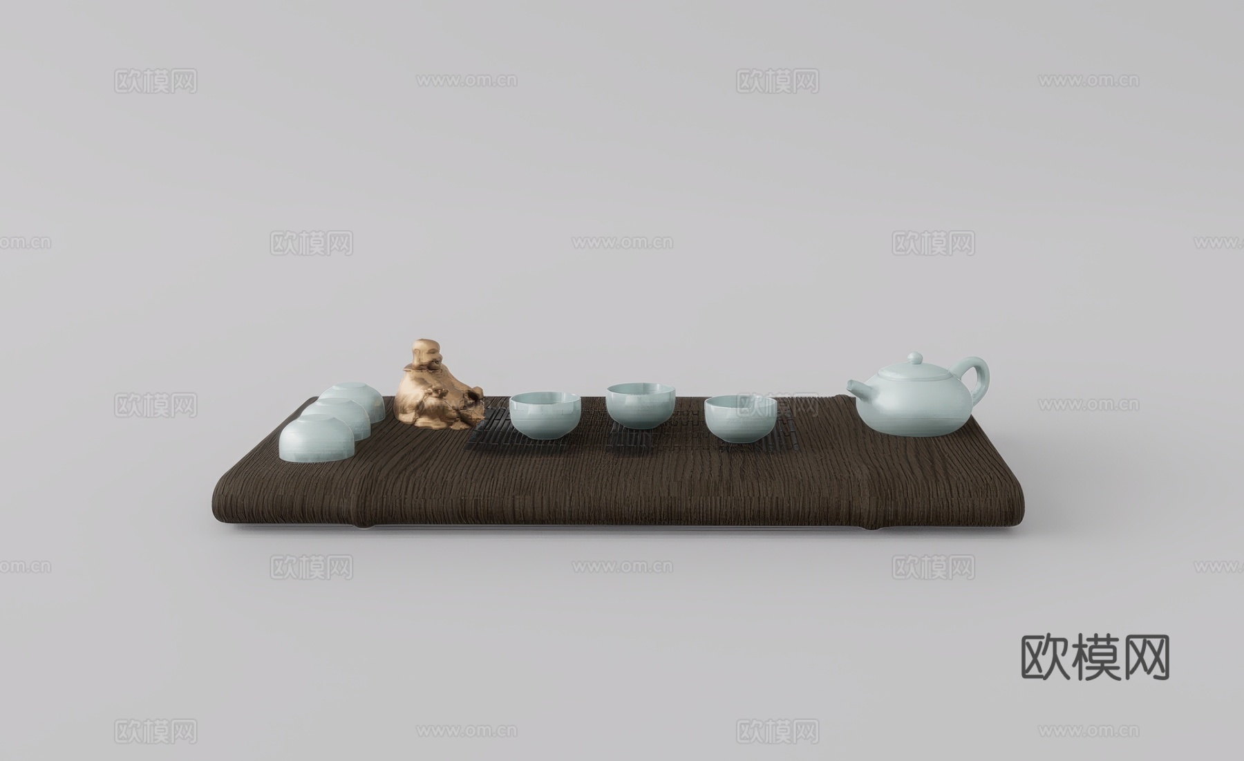 茶桌摆件su模型