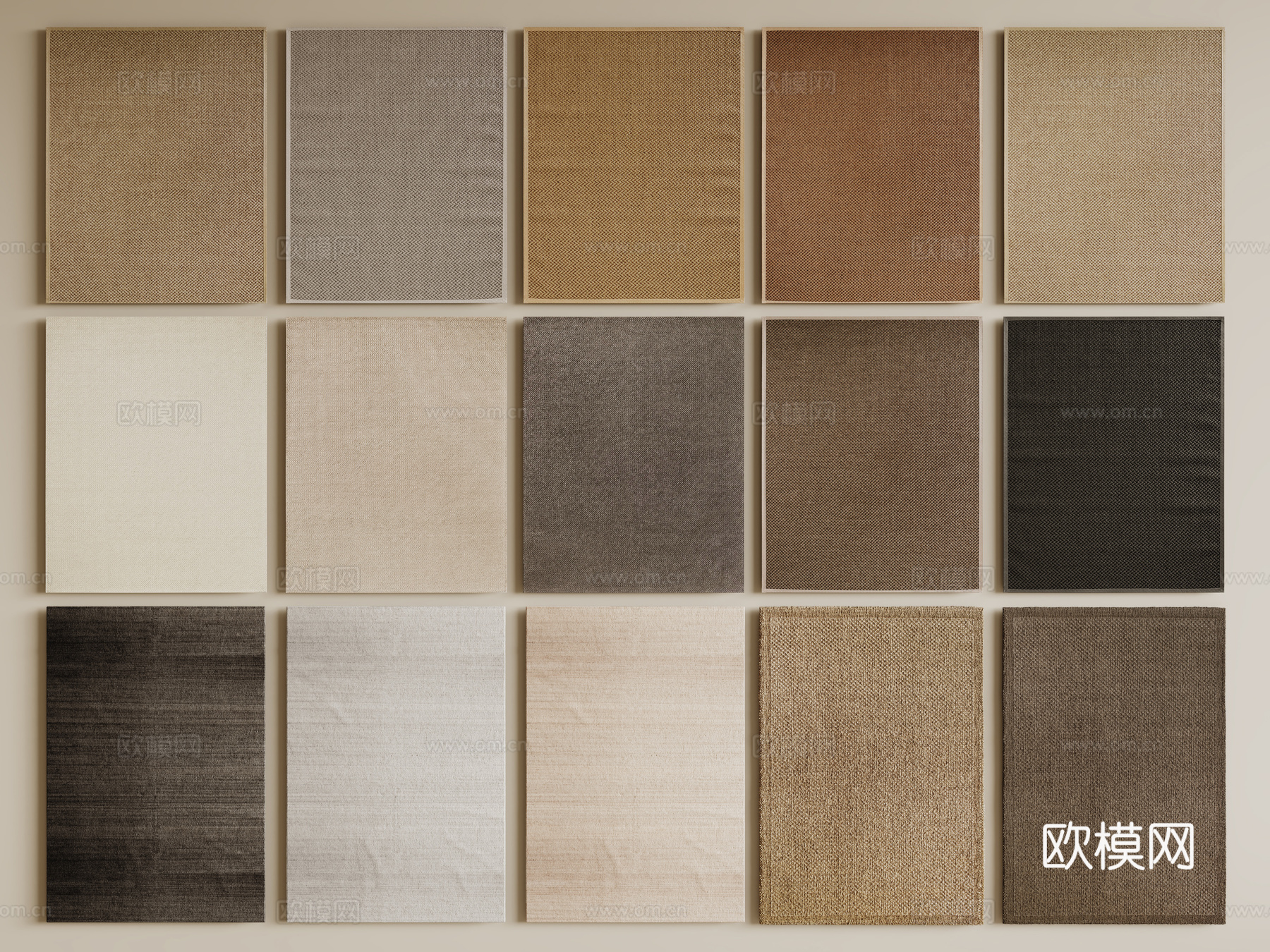 中式中古地毯 方形地毯 布艺地毯 茶室地毯 客厅地毯su模型