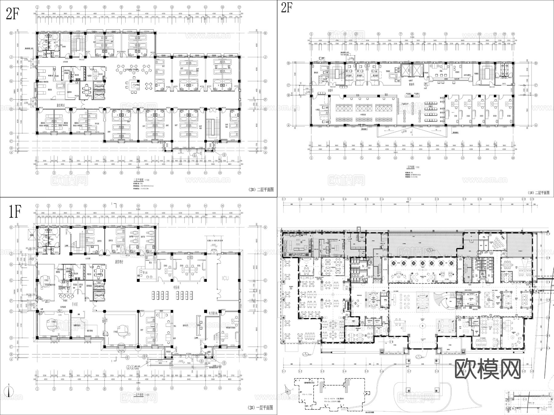 20套养老院平面图cad施工图