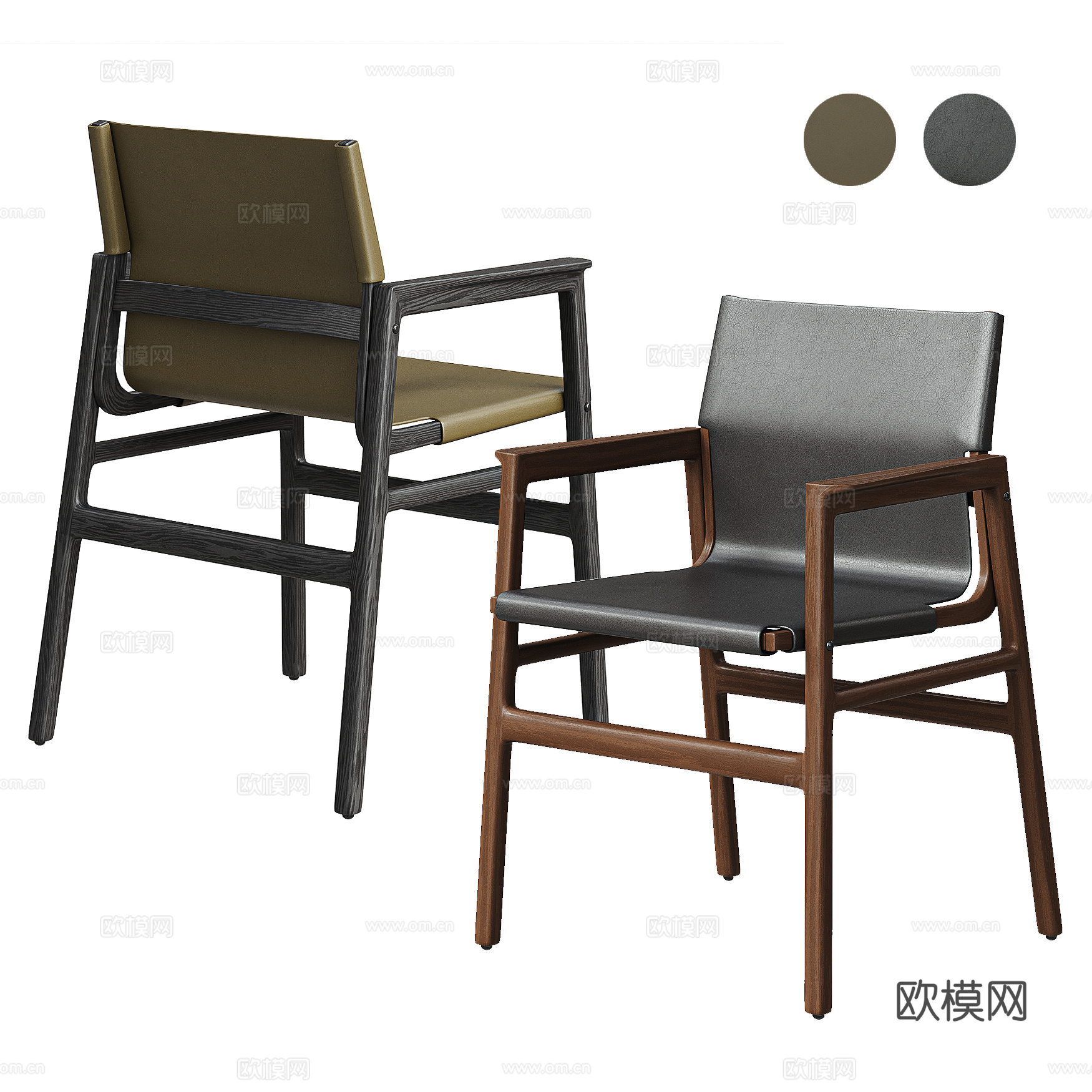POLIFORM 现代餐椅组合 单椅 休闲椅 扶手椅 木椅su模型