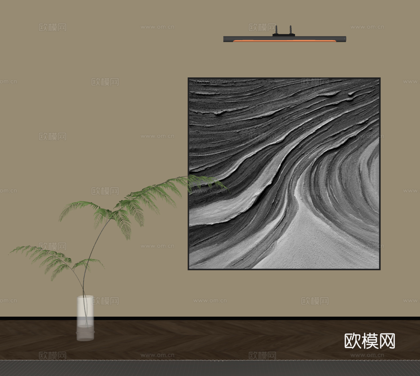 现代意式挂画 客厅挂画 茶室挂画 书房挂画 玄关挂画su模型