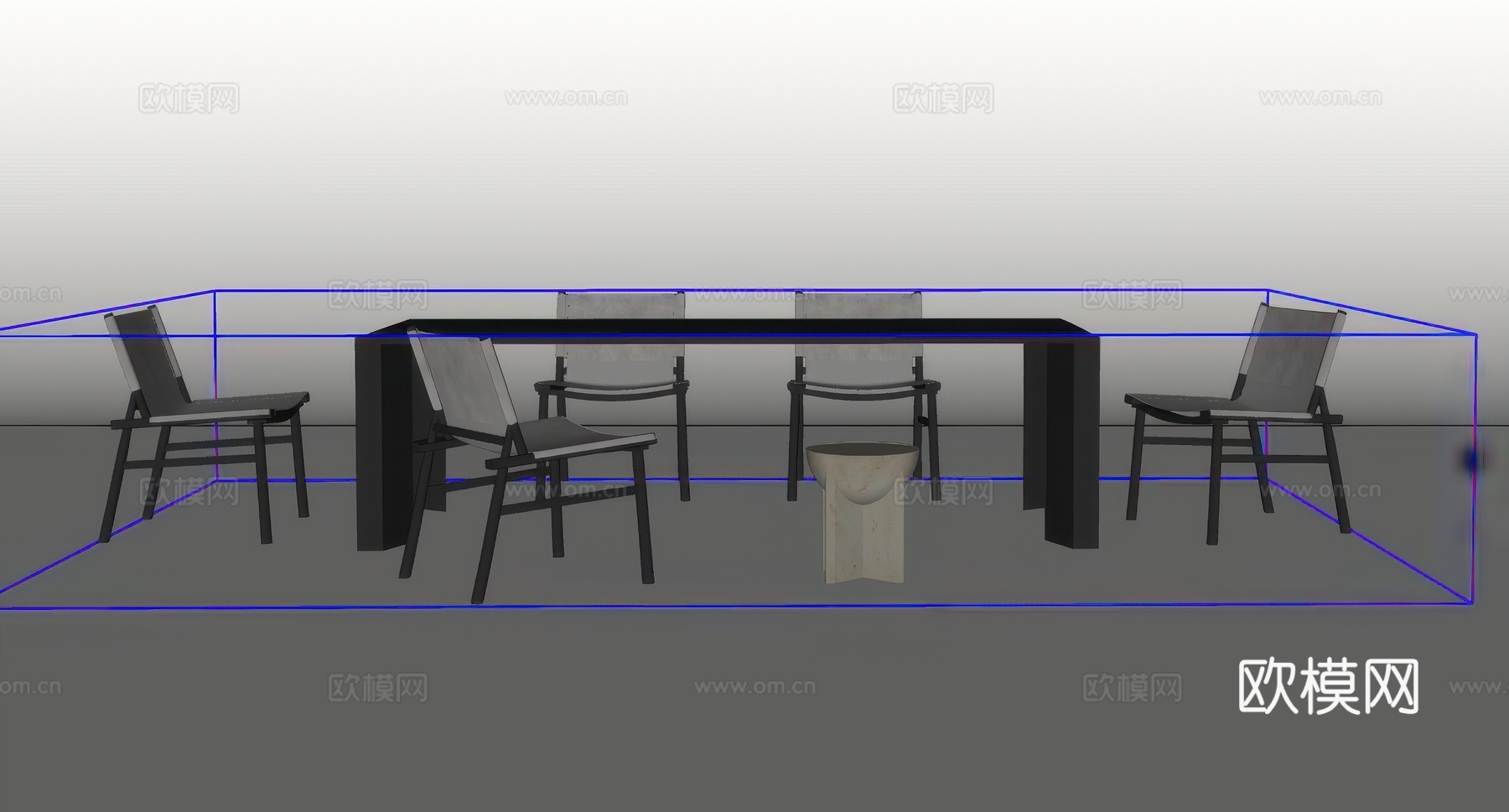 休闲桌椅su模型