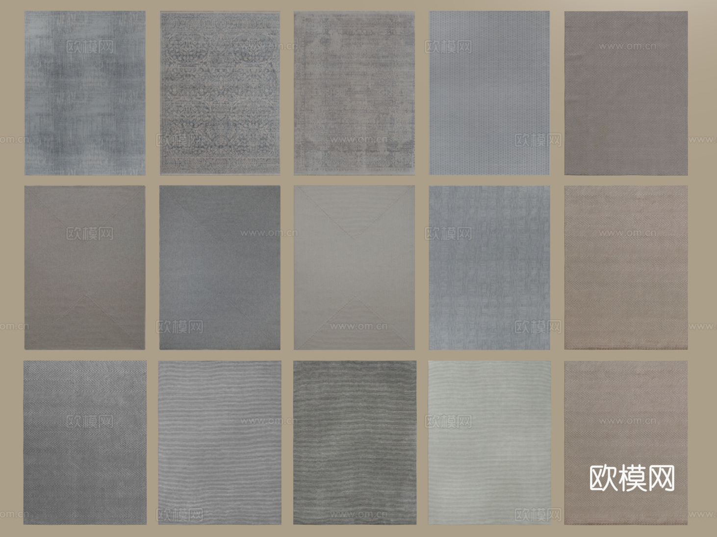 现代简约地毯 方形地毯 布艺地毯 客厅地毯 艺术地毯su模型