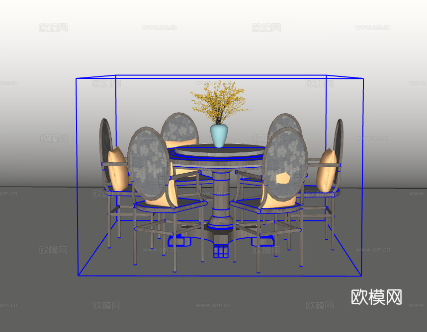 餐桌椅su模型