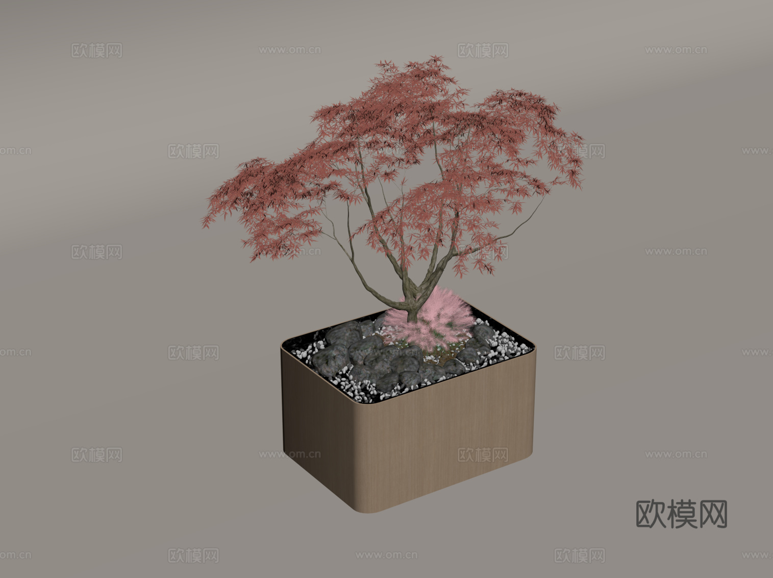 现代景观小品 室内景观树su模型