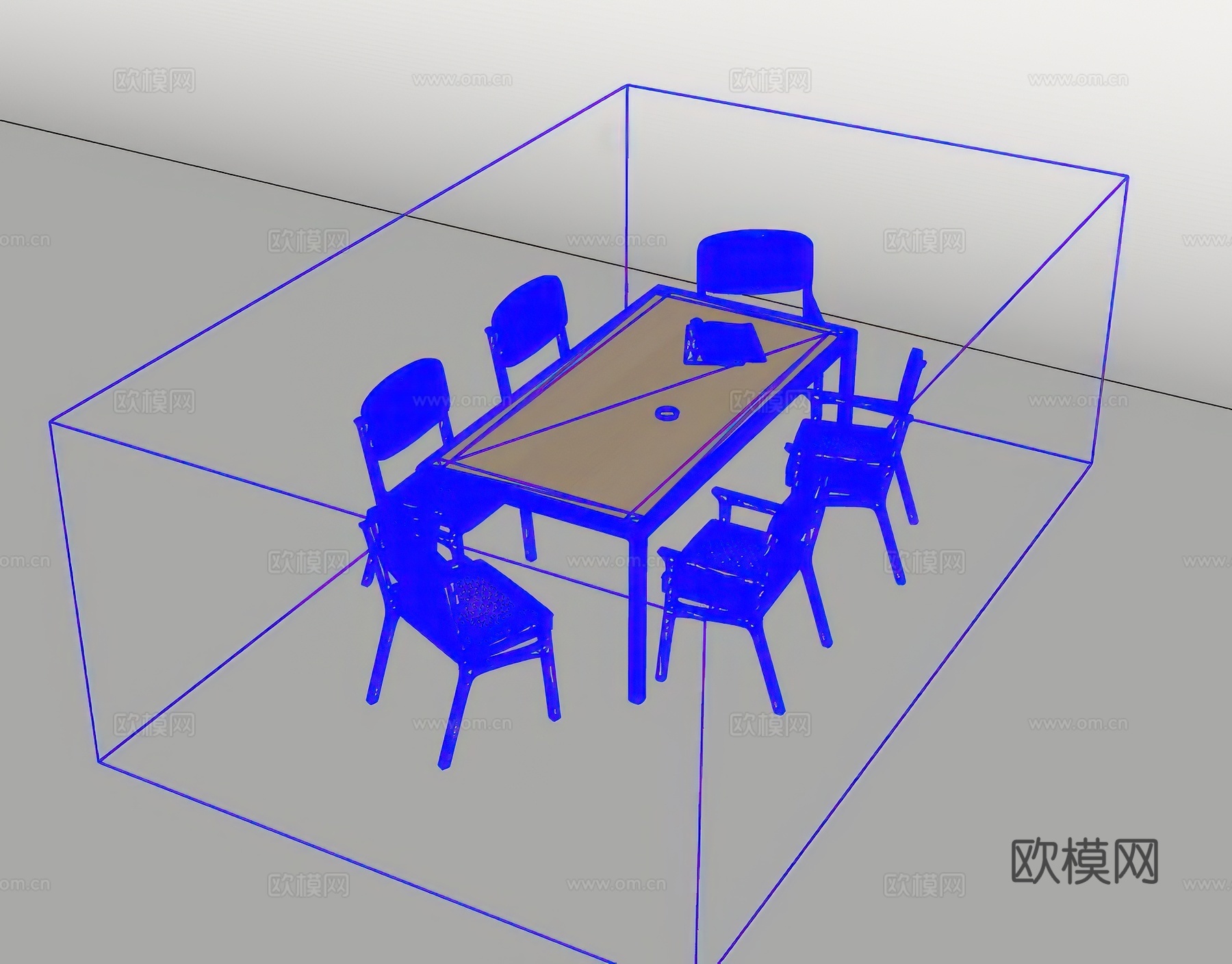 休闲桌椅su模型