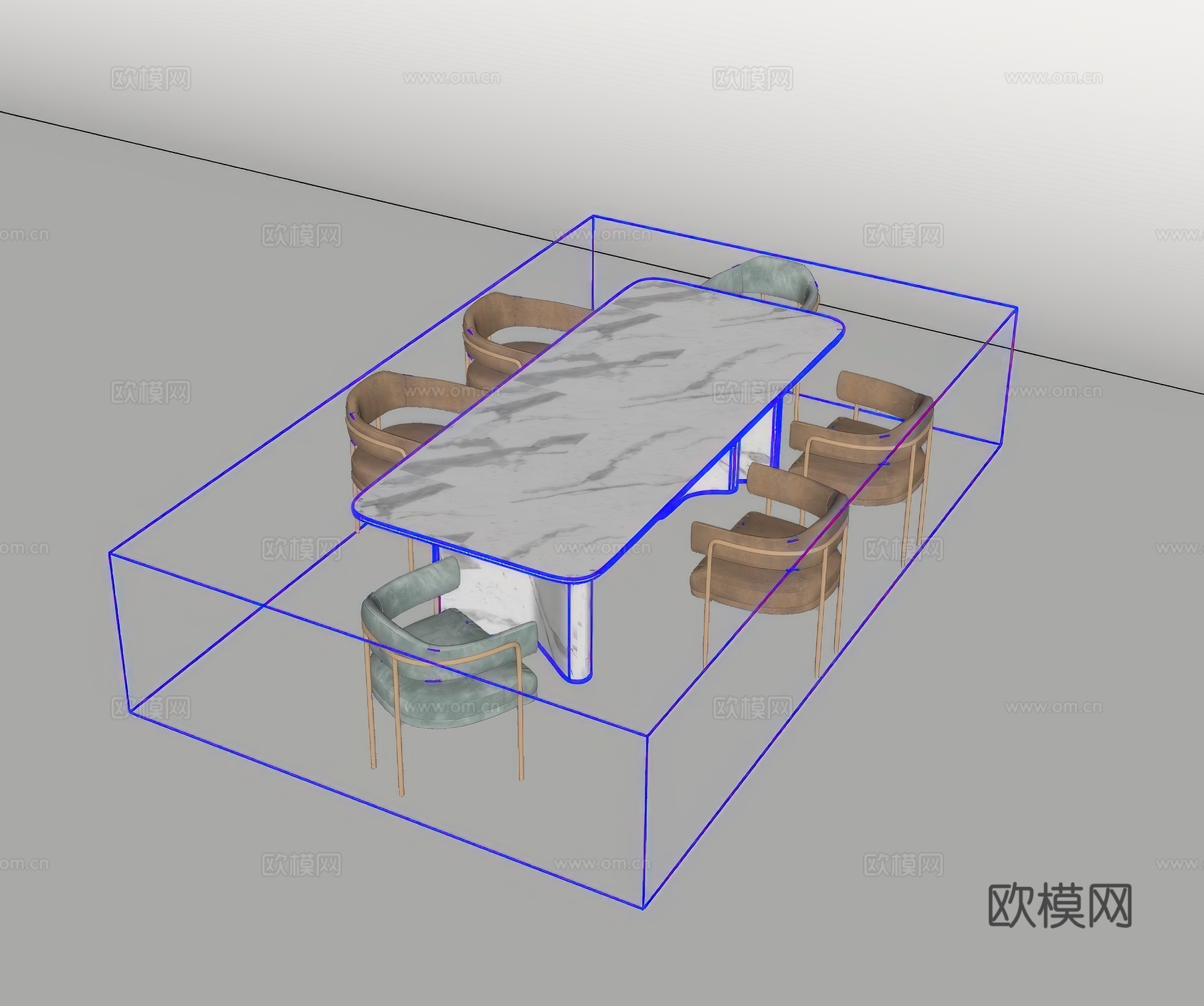 休闲桌椅su模型