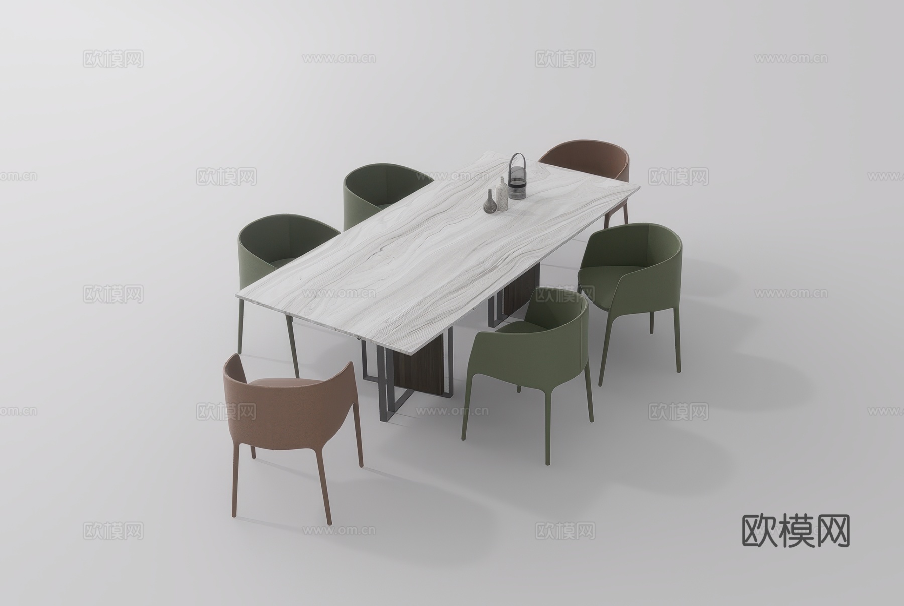 休闲桌椅su模型